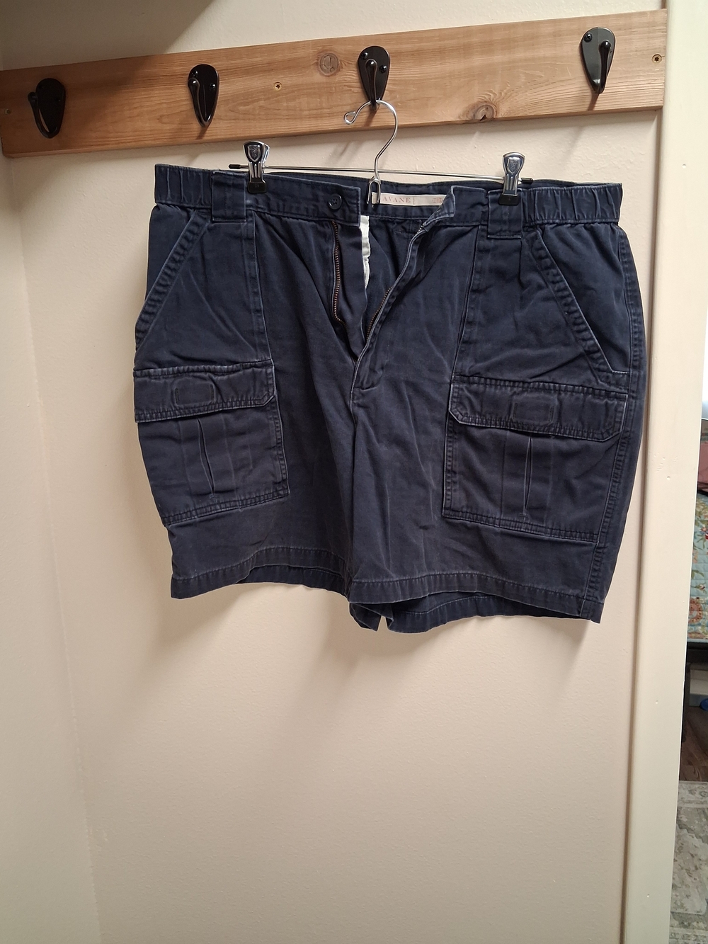 Savane Dark Blue Cargo Shorts with Utility Pockets